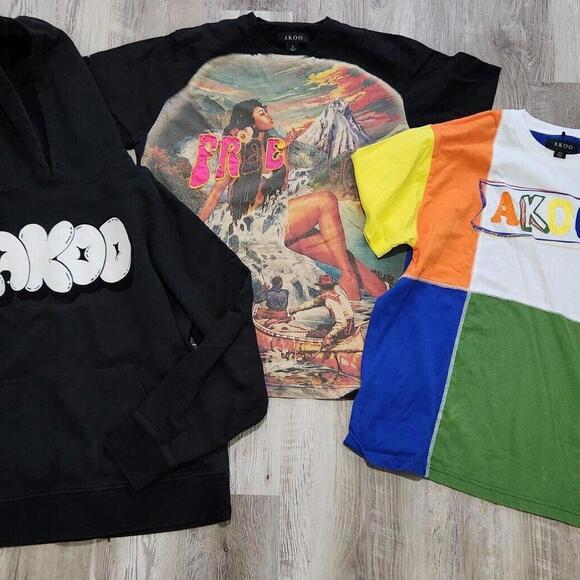 Akoo Shirt And Hoodie Lot Large And Extra Large Freedom